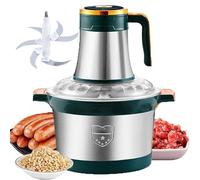 Meat Mincer Electric Grinder 500W with 5 Gear Control & 6 Sharp Blades - 6L Stainless Steel Food Chopper for Meat, Vegetables, Fruits, Nuts - Powerful and Efficient