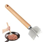 Meat Mincer with Wooden Handle, Versatile Food Chopper for Home, Restaurant, Meat, Vegetables, Potatoes, Chicken, Beef, Nuts,