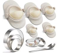 Meat Pie Cutter, 5Sizes (6"/5"/4"/3"/2.6") Extra Large Dumpling Maker Set, Empanada Press Set for Pierogi, Pastelitos, Calzone, Turnovers, Chinese Dumpling