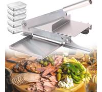 Meat Pie Cutter， Chicken Cutting Machine with 13.8 Inch Knife Bone Chopper for Beef Goat Pig Fish Commercial Kitchen Stainless Steel Food Slicer