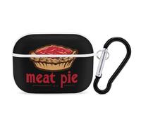 Meat Pie Wireless Bluetooth Earbud Case Compatible with Airpods Pro Earphone Cover Pouch with Stainless Steel Carabiner