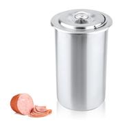 Meat Press Mold for Deli Meats, Ham Maker Stainless Steel Lunch Meat Pressure with Thermometer Hand Lunch Meat Maker Cooker Tool for Making Homemade Deli Meat Sandwich Bacon