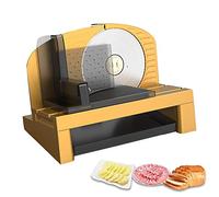 Meat Slicer, 200W Electric Household Cutter for Lamb and Beef, Manual Food Processor with Thickness Adjustment 0-22mm - Ideal for Slicing Bread, Fruits, and Vegetables