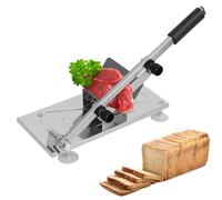 Meat Slicer 32x15cm Manual Meat Home Slicer Cold Meat Cutting Machine Manual Bone Stainless Steel Home Commercial Food Slicer Machine for Fish Chicken Beef Frozen Meat Vegetables Deli BBQ Cooking