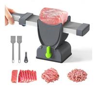 Meat Slicer Cleaver, Adjustable Thickness 2 or 4 mm, 17-in-1 Stainless Steel Manual Meat Cutter for Home Use, Suitable for Beef, Pork, and Salmon