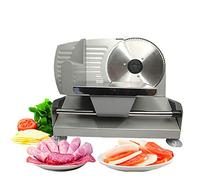 Meat Slicer for Home or Commercial use,7.6 Inch Electric Meat Slicer, Semi Automatic Potato Chips Beef Lamb Roll Frozen Meat Cutter Hard Vegetables Bread Toast Slice Machine