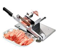 Meat Slicer for Home or Commercial use,Household Manual Frozen Meat Slicer, Stainless Steel Cutter Cleaver Chicken Beef Lamb Hard Vegetables Slicing Cutting Machine, Blade Length 2
