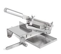 Meat Slicer for Home or Commercial use,Manual Meat Slicer Stainless Steel Slicer Meat Pastry Slicing Machine Fruit Lamb Meat Cutting Machine for Home Kitchen (Color : Silver, Size