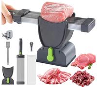 Meat Slicer Machine for Home, Adjustable Thickness 2-4mm,Kitchen Stainless Steel Cutter with Sharpener, Perfect for Fresh Raw Meat, Efficient Food Slicing