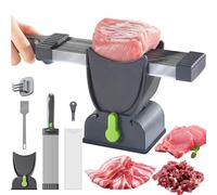Meat Slicer Machine for Home, Kitchen Stainless Steel Meat Slicer Cutter Set with Sharpener, 2-4mm Thickness Adjustable, Stainless Steel Meat Cleaver Food Slicer, Meat Slicer for Fresh Raw Meat