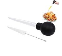 Meat Stick Injector - Kitchen Syringe with Cleaning Brush, Long Sticks for Hot Liquid Marinade | Versatile Cooking Tool for Baking Roasts