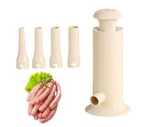 Meat Stuffer - 24.5 X 11cm Manual Meatball Maker Machine With 4 Filling Tubes | Multifunctional Sausage Filling Tool With Funnel Tubes, Meat Filling For Cel