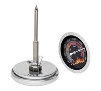 Meat Temperature Gauge With Clear Display For Quick Readings While Grilling Roasting Or Baking Various Proteins(White (50-400℃))