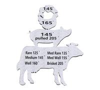 Meat Temperature Magnet BBQ Cooking Chart, Metal Cooking Temperature Guide BBQ Smoking Meat Accessories for Beginners and Professionals, BBQ Gift Men Grilling Party for Husband