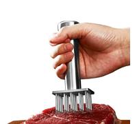 Meat Tenderiser Tool, 18 Stainless Steel Needles, One-Piece 304 Stainless Steel, Dishwasher Safe, for Steak, Chicken, Beef & Pork, Marinade Prep for BBQ