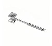 Meat Tenderizer Hammer, Stainless Steel Handle & Aluminum Alloy Double-Sided, 2-in-1 Steak Tenderizer, Food-Grade One-Piece Seamless, 250g Heavy Duty for Pounding Garlic, Cucumber, Nuts, Shellfish
