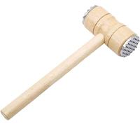 Meat Tenderizer Hammer Wooden Handle Double Sided Mallet Stainless Steel Head Heavy Duty Tool for Tenderizing Beef Chicken Pork and Fish
