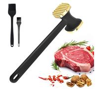 Meat Tenderizer, Heavy Duty Metal Meat Tenderizer Hammer, Double Side Meat Tenderiser Spiked & Flat Hammer Kitchen Meat Mallet for Steak Chicken Pork Beef Poultry Kitchen Meat Pounder Flattener