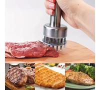 Meat Tenderizer Needle Tool, MKNZOME Meat Tenderiser Stainless Steel Meat Hammer for Kitchen Cooking Chicken Breasts Steak, Pork, Chicken, Fish, Beef - Round