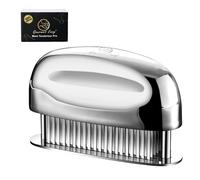 Meat Tenderizer Tool, Easy to Clean, One Piece Design - No Disassembly Needed, Ultra Sharp Needle Blades 100% Stainless Steel, Heavy-Duty Kitchen Gadgets, Meat Needle, Cooking Gadget for Tenderizing