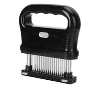 Meat Tenderizer Tool Efficient Loose Meat Needle Ergonomic Design for Home Stainless Steel Black 48 Needles