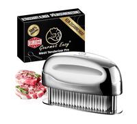 Meat Tenderizer Tool Ultra Sharp Needle Blades 100% Stainless Steel - Heavy Duty Kitchen Gadgets - Hand Held Meat Tenderizer Needle Tool - Cooking Gadgets for Tenderizing Chicken, Steak, Veal, BBQ