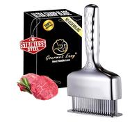 Meat Tenderizer Tool, Stainless Steel Blade Tenderizer for Meat - Extra Long Handle, Rustproof One-Piece Meat Tenderizer Mallet & Hammer, Steak Cooking Accessories, No Assembly Needed, 5-Year Warranty