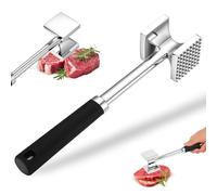 Meat Tenderizer Tool, Stainless Steel Meat Mallet, Dual-Sided Kitchen Mallet with Non-Slip Grip for Tenderizing Steaks Beef Meats Chicken Cutlet, Kitchen Cooking BBQ Accessories
