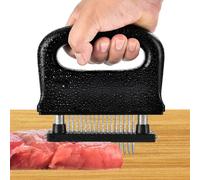 Meat Tenderizer with Cleaning Brush and 48 Ultra-Sharp Stainless Steel Needle Blades, Kitchen Tool