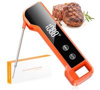 Meat Thermometer Digital Instant Read Food Thermometer for Cooking, Waterproof Kitchen Thermometers with Backlight, Magnet, Auto-Rotating, BBQ Thermometer for Grill Smoker Oil Fry Candy Thermometer