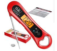 Meat Thermometer Digital, Instant Read Meat Thermometer for Grill and Cooking, with Bottle Opener, Backlight & Calibration Food Thermometer, Kitchen Gadgets for BBQ, Turkey, Candy, Liquids