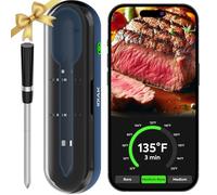 Meat Thermometer Digital Wireless - Remote Instant Temperature Read, Four-Clover Probe, Smart Meat Thermometers for Cooking, Grilling, Smoking, Pro Version