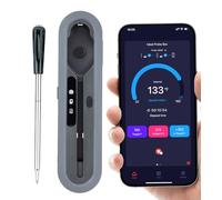 Meat Thermometer Digital with Bluetooth | Long Range, Wireless Smart Food Thermometer with Thin Probe for BBQ Grill Smoker Cooking Oven Rotisserie, iOS & Android App