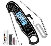 Meat Thermometer, Instant Read Food for Cooking, Digital Food Thermometer with LCD Backlight for Candy Fry Grill BBQ Liquids, Kitchen Oven Safe Dual Probe 2 in 1