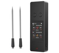 Meat Thermometer Wireless Roasting Thermometer Grill Thermometer with 2 Ultra Thin Sensors, Large Touch Screen, IP67 Waterproof Smart Kitchen Thermometer for Grill, BBQ, Smoker