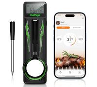Meat Thermometer Wireless, Smart LED Display & APP, Bluetooth 5.4 Long Range Digital Meat Thermometer, Cooking Thermometer for Grill, Oven, BBQ, Pan
