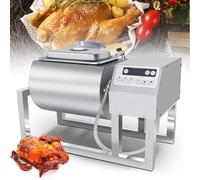 Meat Tumbler Marinator - Vacuum Marinating Machine for Jerky, Sausage, Bacon, Stainless Steel, Bidirectional Rotation, 3-Speed Control, 36lb Capacity