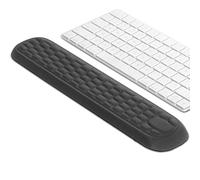 MEATANTY Memory Foam Keyboard Wrist Rest, Medium TKL Size, Black | Ergonomic hand support with a soft, breathable cushion and non-slip base for comfortable typing at the office or home.