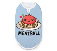 Meatball Cute Italian Spaghetti Dog Clothes Printed Pet Shirts Summer Vest T-Shirt Sweatshirt for Small Dogs Cats 2XL