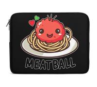 Meatball Cute Italian Spaghetti Laptop Sleeve Cute Tablet Case Briefcase Carrying Work Bag Purse Pouch 17inch