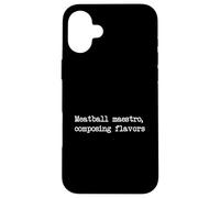 Meatball maestro composing flavors Funny Meatball Minimalist Case for iPhone 16 Plus