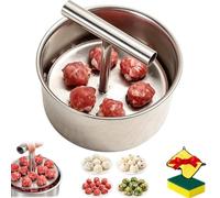Meatball Maker, Meatball Maker Tool, 2027 Upgrade 6/12 Ball Manual Meatball Maker Tool, Stainless Steel Meatball Maker, for Uniformly Shaped Meatballs Home Cooking，6 Holes