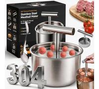 Meatball Maker Mould, 6/12-Cavity, Makes 6 or 12 Balls at Once，6 Hole：2PCS | Consistent Portions, Dishwasher Safe, Ideal for Meal Prep & BBQ, Lightweight 95g, Fish & Veg Use