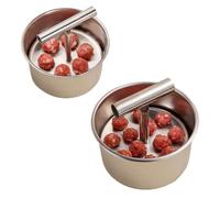 Meatball Maker Press Tool, Meat Ball Maker Tool, Stainless Steel Meatball Makers with 6 and 12 Holes, for Uniformly Shaped Meatballs, Culinary Creations in The Kitchen (6+12 Holes)