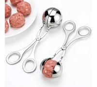 Meatball Maker Set of 2 4.8cm Stainless Steel Food Scoop with Non Stick Release for Meatballs Fish Balls Cookie Dough Ice Cream Baller Dishwasher Safe