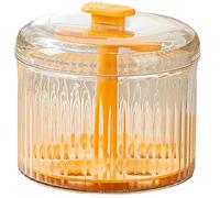 Meatball Master, Meatball Maker 5x4 Inch Translucent Meat Ball Maker Can Make 5PCS at a Time Extruded Meatball Mold with Lids Easy to Clean Meatball Making Tool for Kitchen Cooking Supplies Orange