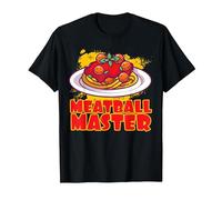 Meatball Master Pasta Food Spaghetti Meatballs Tomato Sauce T-Shirt, Men, Black, 4X-Large