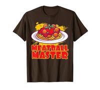 Meatball Master Pasta Food Spaghetti Meatballs Tomato Sauce T-Shirt, Men, Brown, 3X-Large