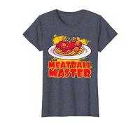Meatball Master Pasta Food Spaghetti Meatballs Tomato Sauce T-Shirt, Women, Heather Blue, Medium