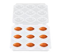 Meatball Mold Processor DIY Kibbeh Rolls Maker Mould Manual Meatloaf Maker Press Tool DIY 9 Grids Homemade Meat Maker (Transparent)